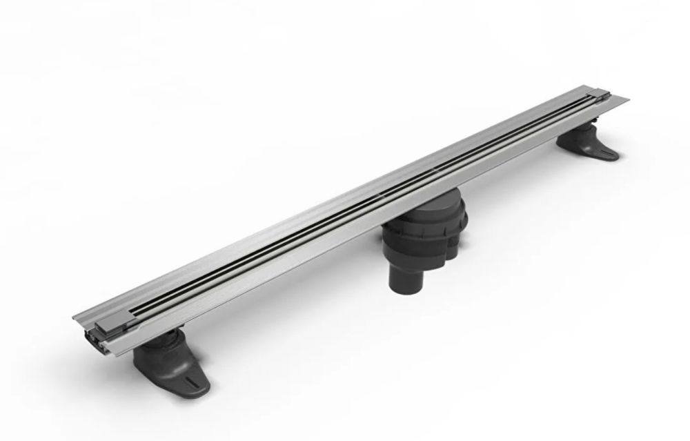 Vitra DK100 090 Rectangular Thin-cut Shower Drain Upright Siphon, 90 cm, Polished 59980128000