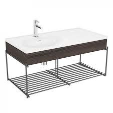 Vitra Equal Sink Unit with Asymmetrical Sink  Shelf  100 cm  Elm 64092