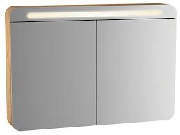 Vitra Sento Led Illuminated Cabinet Mirror  100 cm  Light Oak 60897