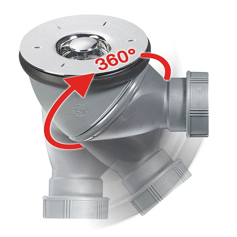 Wirquin 34210101 50mm James Shower Waste & Grid CP