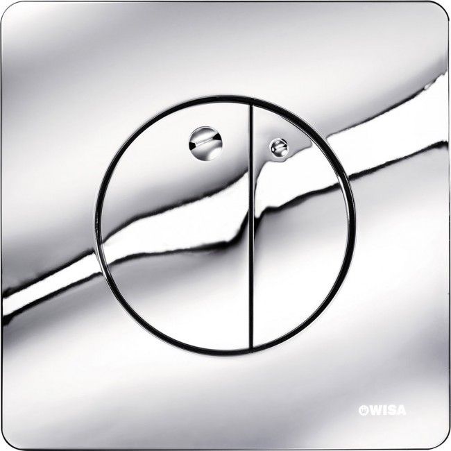 Wisa Gaia flush plate Dual flush Plate in gloss chrome 8050417051
