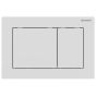 Geberit Omega30 Dual Flush Plate - Matt White/Gloss Chrome
