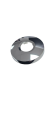 Geberit 241.405.21.1 flat wall rosette (escutcheon) for a washbasin siphon trap. It covers the point where the basin's waste pipe exits into the wall, providing a clean, decorative finish