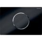 Geberit 242.792.16.1 Sigma10 flush plate round, for WC flush control with electronic flush actuation, screwable Plate black matt / easy-to-clean coated, Design ring/-s black / glossy