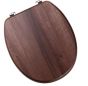 Sherwood Soft Close Toilet Seat with Chrome Hinges - Dark Walnut 34.01205