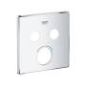 Rosette Grohe square for 2 outlet mixer tap Chrome 46995000