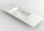 ONE washbasin, floating design: B=120cm, KeraTect / white , glossy white   500.392.01.3