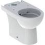 Geberit Selnova Compact floor-standing WC for close-coupled exposed cistern, washdown, multidirectional outlet, semi-shrouded, small projection, Rimfree: white  500.478.01.7