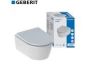 Geberit iCon set of wall-hung WC, washdown, small projection, shrouded, Rimfree, with WC seat: T=49cm, white  500.814.00.1
