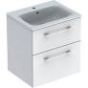 Selnova Square 55 cm Slim Basin & Two Drawer Vanity Unit, White 501.232.00.1