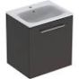 Selnova Square 60 cm Slim Basin & One Door Vanity Unit, Lava 501.253.00.1