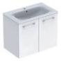 Selnova Square 80 cm Slim Basin & Two Door Vanity Unit, White 501.256.00.1