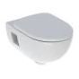 Geberit Selnova set of wall-hung WC, washdown, semi-shrouded, Rimfree, with WC seat: T=53cm, white  501.750.00.1