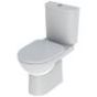 Geberit Selnova set of floor-standing WC with close-coupled exposed cistern, horizontal outlet, semi-shrouded, with WC seat: white  501.754.00.6
