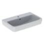 Geberit Selnova Compact washbasin: B=65cm, T=40cm, Tap hole=centred, Overflow=visible  501.890.00.7