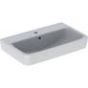 Geberit Selnova Compact washbasin: B=65cm, T=40cm, Tap hole=without, Overflow=visible  501.892.00.7