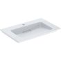 Geberit ONE vanity basin, vertical outlet: B=60cm, T=48cm, Tap hole=central, Overflow=without, white / KeraTect  505.010.01.1