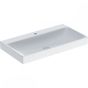 Geberit ONE washbasin, vertical outlet: B=90cm, T=48cm, Tap hole=central, Overflow=without, white / KeraTect  505.020.01.3