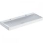 Geberit ONE washbasin, vertical outlet: B=120cm, T=48cm, Tap hole=left and right, Overflow=without, white / KeraTect  505.022.01.5