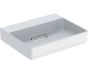 Geberit ONE lay-on washbasin, horizontal outlet: B=50cm, T=41cm, Tap hole=without, Overflow=without, white / KeraTect, glossy white   505.023.00.1