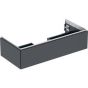 Geberit ONE cabinet for washbasin, with one drawer: Washbasin width=105cm, H=26.6cm, T=47cm, black / matt coated  505.074.00.8