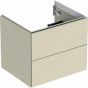 Geberit ONE cabinet for washbasin, with two drawers: Washbasin width=60cm, H=50.4cm, T=47cm, sand grey / high-gloss coated  505.261.00.4