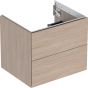 Geberit ONE cabinet for washbasin, with two drawers: Washbasin width=60cm, H=50.4cm, T=47cm, oak / wood-textured melamine  505.261.00.5