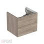 Geberit ONE cabinet for washbasin, with two drawers: Washbasin width=60cm, H=50.4cm, T=47cm, hickory / wood-textured melamine  505.261.00.6
