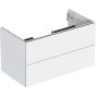 Geberit ONE cabinet for washbasin, with two drawers: Washbasin width=90cm, H=50.4cm, T=47cm, white / matt coated  505.263.00.2