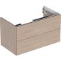 Geberit ONE cabinet for washbasin, with two drawers: Washbasin width=90cm, H=50.4cm, T=47cm, oak / wood-textured melamine  505.263.00.5