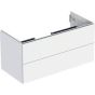 Geberit ONE cabinet for washbasin, with two drawers: Washbasin width=105cm, H=50.4cm, T=47cm, white / matt coated  505.264.00.2