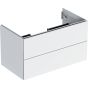 Geberit ONE cabinet for washbasin, with two drawers: Washbasin width=120cm, H=50.4cm, T=47cm, white / matt coated  505.265.00.2