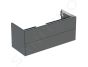 Geberit ONE cabinet for washbasin, with two drawers: Washbasin width=120cm, H=50.4cm, T=47cm, lava / matt coated  505.265.00.3