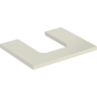 Geberit ONE washtop, central cut-out, for lay-on washbasin, bowl shape: B=60cm, H=3cm, T=47cm, sand grey / high-gloss coated  505.271.00.4