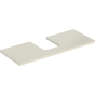 Geberit ONE washtop, central cut-out, for lay-on washbasin, bowl shape: B=120cm, H=3cm, T=47cm, sand grey / high-gloss coated  505.275.00.4