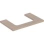 Geberit ONE washtop, central cut-out, for lay-on washbasin: B=75cm, H=3cm, T=47cm, oak / wood-textured melamine  505.282.00.5