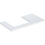 Geberit ONE washtop, left cut-out, for lay-on washbasin: B=90cm, H=3cm, T=47cm, white / high-gloss coated  505.303.00.1