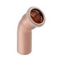 Geberit Mapress Copper Elbow w/ Plain End FKM 45 15mm 52242 / CW024A /C12200 FKM-BLUE