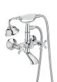 Roca Carmen twin lever wall-mounted bath-shower mixer with kit A5A014BC00