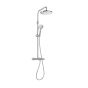 Roca EVEN-T Round Complete Shower Set, Exposed Bar Valve, Fixed Shower Head and Shower Handset, Chrome A5A9780C00