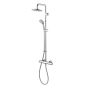 Ideal Standard  Freedom Dual thermostatic exposed shower system with M1 rainshower, fixed riser, M3 handspray and metal pin handles  A6290AA