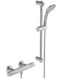 Ideal Standard  Ceratherm T25 exposed thermostatic shower mixer pack with idealrain S3 3 function ø80 handspray, 600mm rail and 1.25m hose   A7205AA