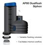 Opella Delchem DFA08025 Dualflush Syphon with internal Overflow 8inches AP80
