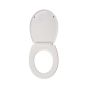 Nabis toilet seat and cover White with fittings B08702 Seat dimensions: 430-450 x 375mm - Hinge Adjustment: 115-175mm