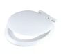 Celmac Sonata toilet seat with cover and hinges White/Brushed Chrome Plated