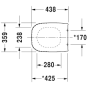 Duravit D-Code Soft Close Toilet Seat and cover with fittings 0067390095