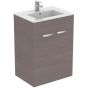 Ideal Standard  Tempo 600mm floorstanding vanity basin unit with 2 doors - Lava Grey  E3244LG