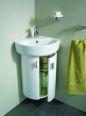 Ideal Standard Spares Concept 370 x 380mm wall hung corner basin unit with two doors - Gloss White -E6848WG