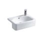 Ideal Standard Concept Space Cube 50cm short projection semi countertop basin - glazed back edge - one right hand taphole E779901