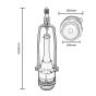 Gala Elia single push button for flush valve 5048200 Toilet cistern single flush valve for 6litre cistern. this will not fit concealea / concealed cistern 